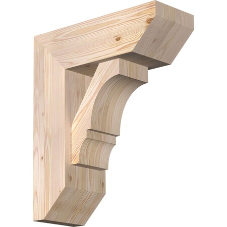 Ekena Millwork Balboa Slat Smooth Bracket w/ Offset Brace, Douglas Fir, 7 1/2"W x 20"D x 24"H BKT0806X20X24BOA06SDF